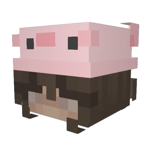 m_Ghostly Minecraft avatar head, 3D render