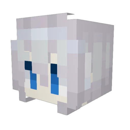 m_Mari Minecraft avatar head, 3D render