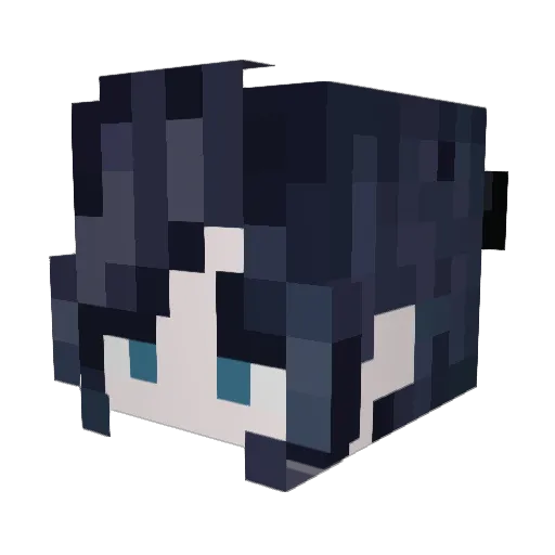 m__e Minecraft avatar head, 3D render