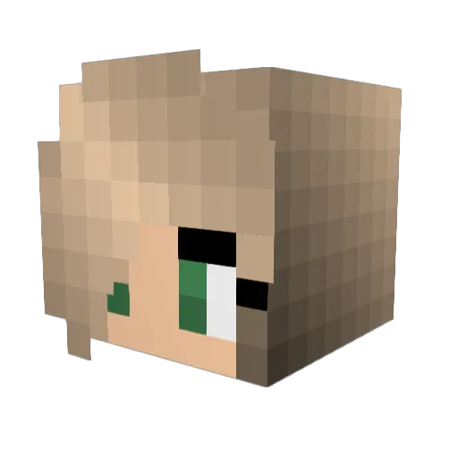 m_arilia Minecraft avatar head, 3D render