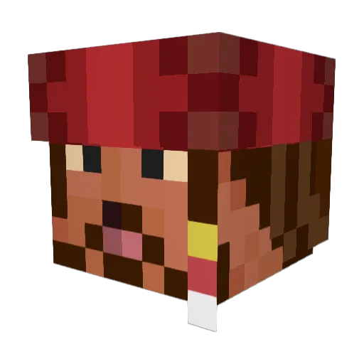m_cleveland Minecraft avatar head, 3D render