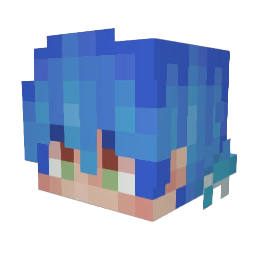 m_garcia08_ Minecraft avatar head, 3D render