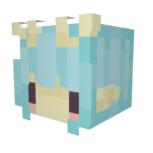m_gribbles Minecraft avatar head, 3D render