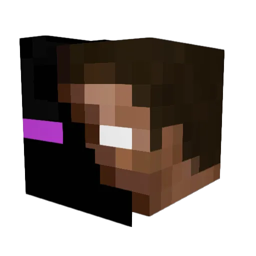m_her Minecraft avatar head, 3D render