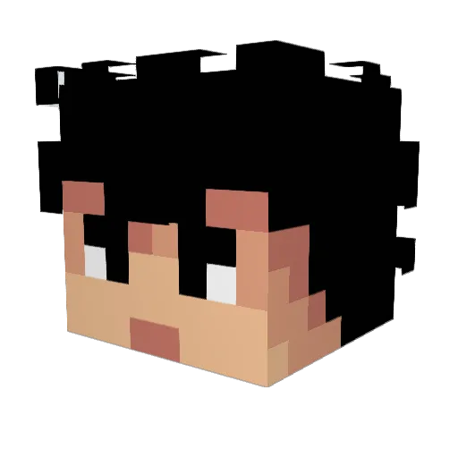 m_iii Minecraft avatar head, 3D render
