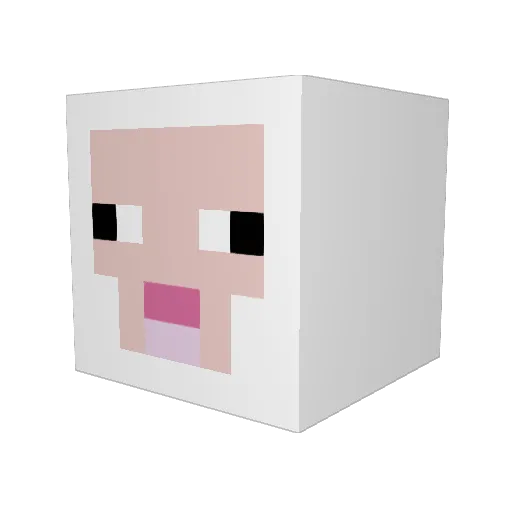 m_krigare Minecraft avatar head, 3D render