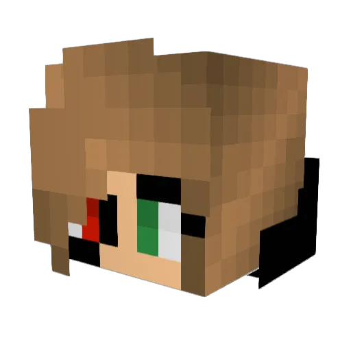 m_lilli Minecraft avatar head, 3D render