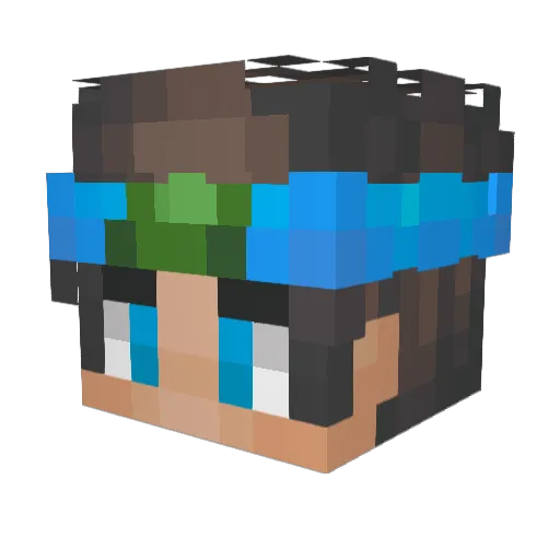 m_mizox Minecraft avatar head, 3D render