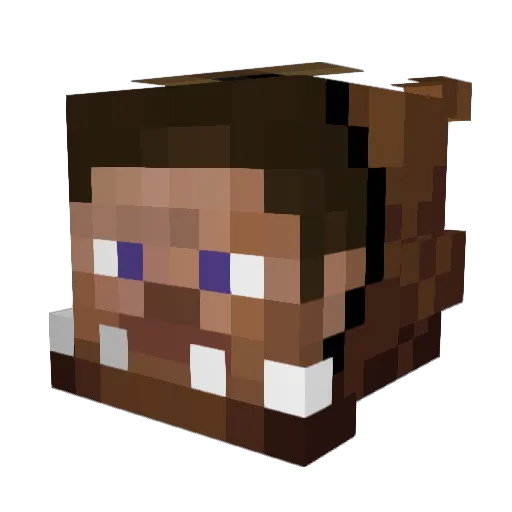 m_moj Minecraft avatar head, 3D render