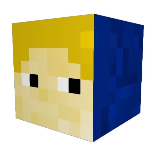 m_rciless Minecraft avatar head, 3D render