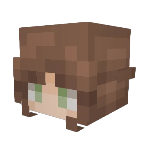 m_se Minecraft avatar head, 3D render