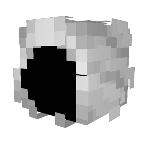 m_u2 Minecraft avatar head, 3D render