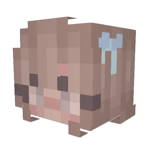 m_ushroom_ Minecraft avatar head, 3D render