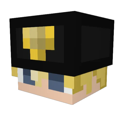 m_valley Minecraft avatar head, 3D render