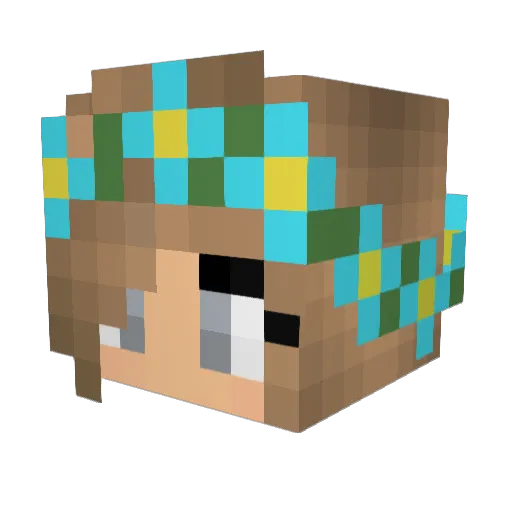 ma120 Minecraft avatar head, 3D render