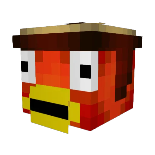 maLONELY Minecraft avatar head, 3D render