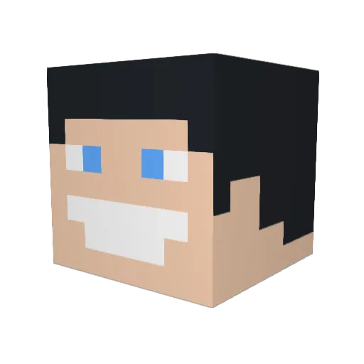 maZiGaming Minecraft avatar head, 3D render