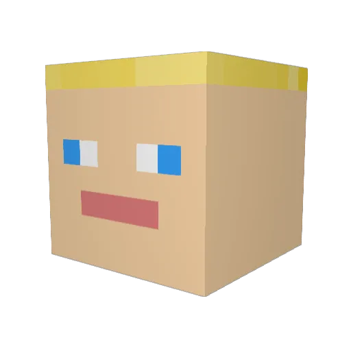 ma_bitt05 Minecraft avatar head, 3D render