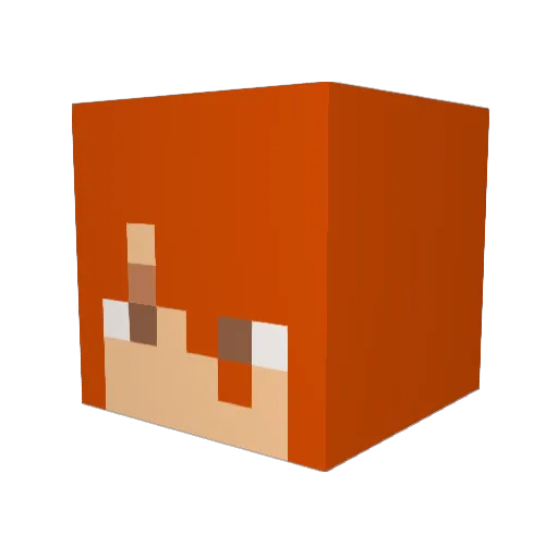 ma_bo Minecraft avatar head, 3D render