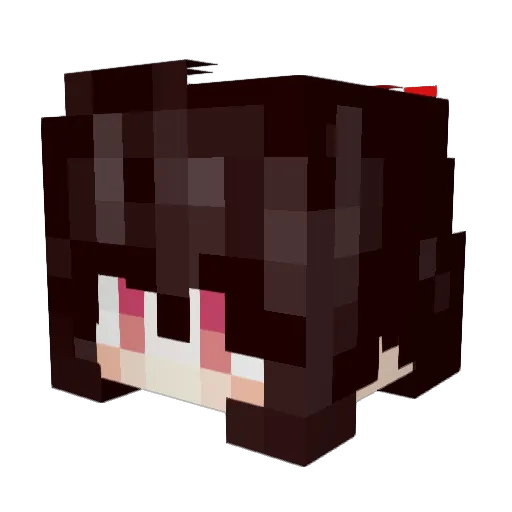 ma_chuo Minecraft avatar head, 3D render