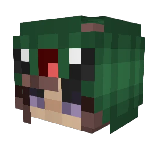 ma_ian_a_06 Minecraft avatar head, 3D render