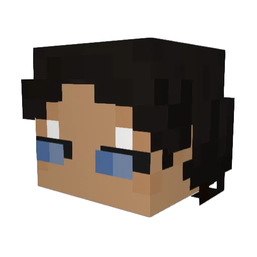 ma_v_co Minecraft avatar head, 3D render