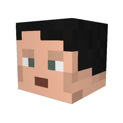ma_yilong Minecraft avatar head, 3D render