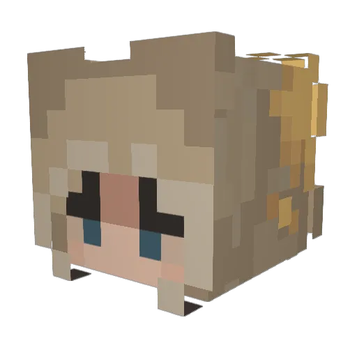 maaaaaddie Minecraft avatar head, 3D render
