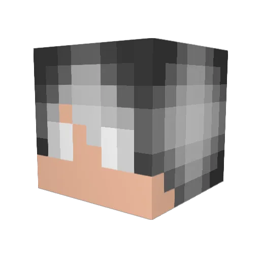 maaaaneee Minecraft avatar head, 3D render