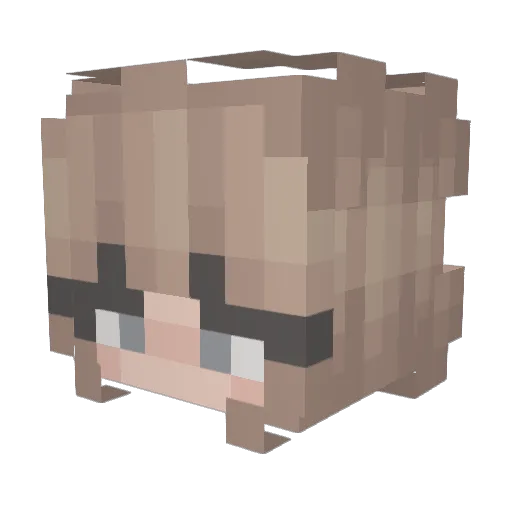 maaadison Minecraft avatar head, 3D render
