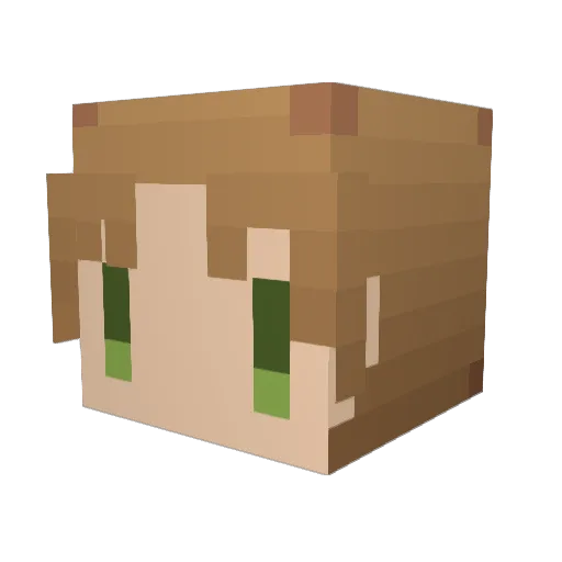maaapu Minecraft avatar head, 3D render
