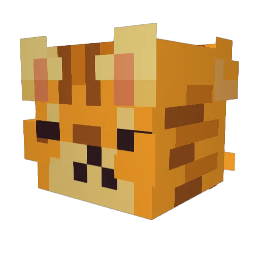 maaarkuwu Minecraft avatar head, 3D render