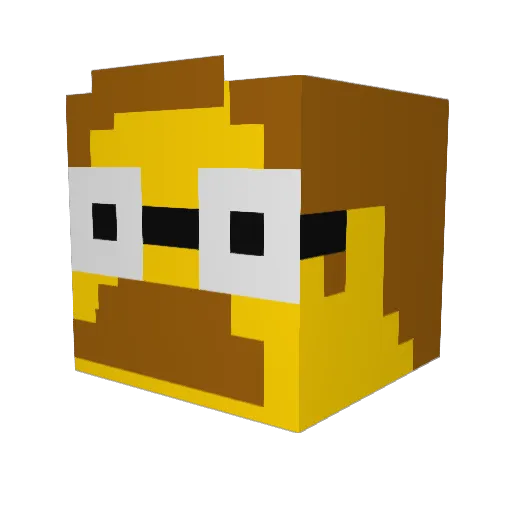 maaghjr Minecraft avatar head, 3D render