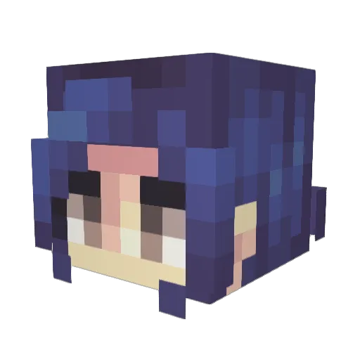 maaikewe Minecraft avatar head, 3D render