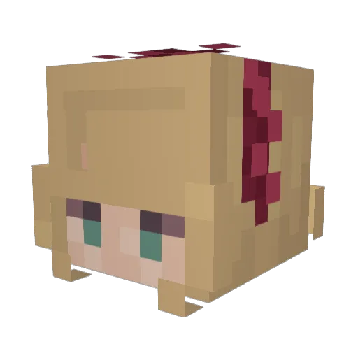 maamiinax Minecraft avatar head, 3D render