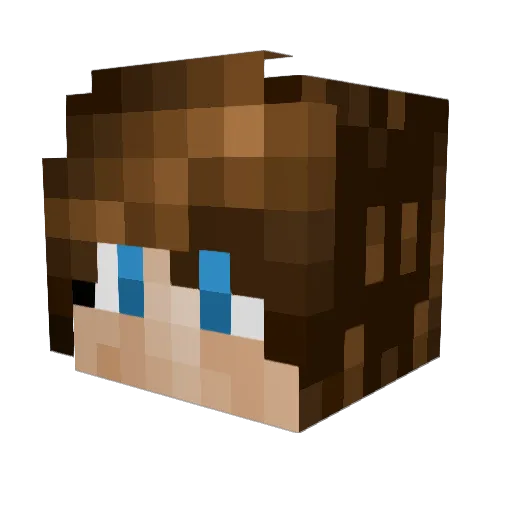 maangull Minecraft avatar head, 3D render