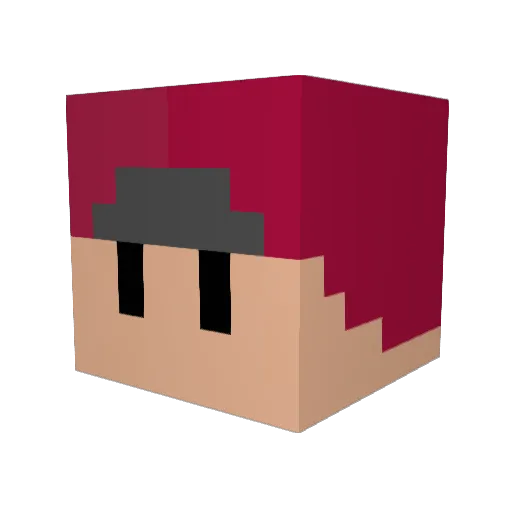 maanyaaa Minecraft avatar head, 3D render