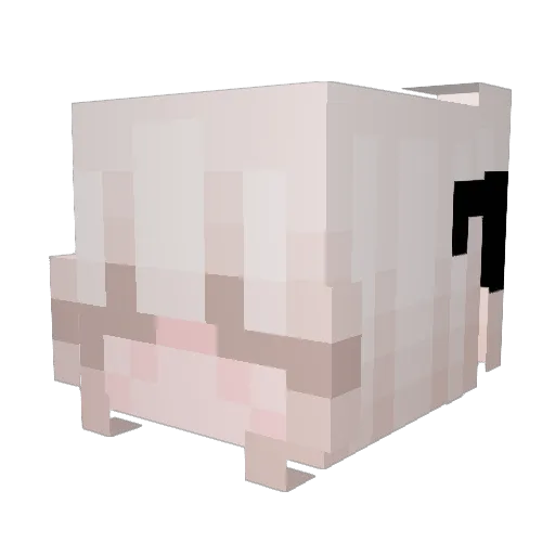 maari Minecraft avatar head, 3D render