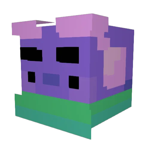 maarinblue Minecraft avatar head, 3D render