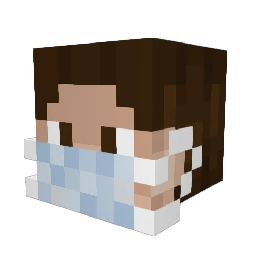 maaxuh Minecraft avatar head, 3D render