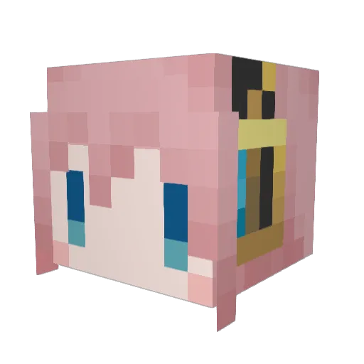 maayura Minecraft avatar head, 3D render