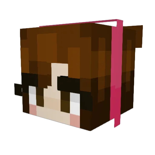 mabel_pines_20 Minecraft avatar head, 3D render