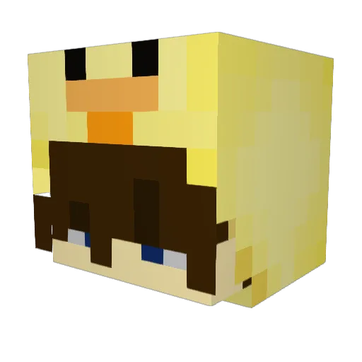 mabin28 Minecraft avatar head, 3D render