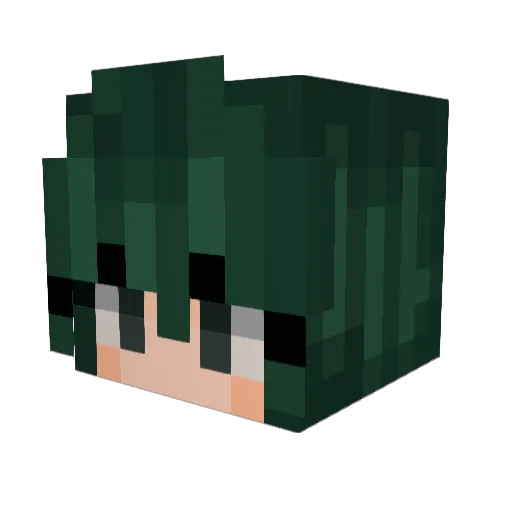 mabled Minecraft avatar head, 3D render