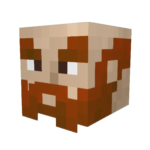 mabogar Minecraft avatar head, 3D render