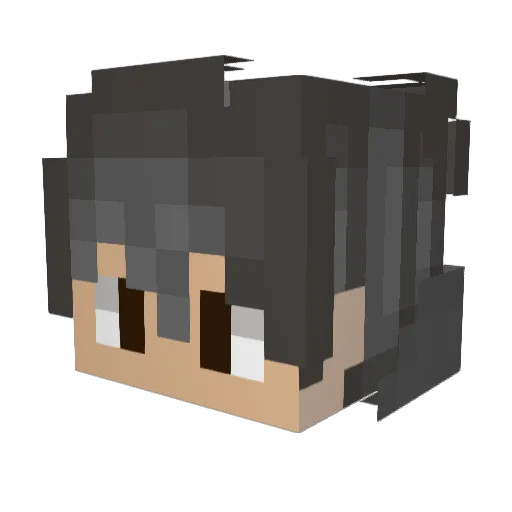 mabs_018 Minecraft avatar head, 3D render