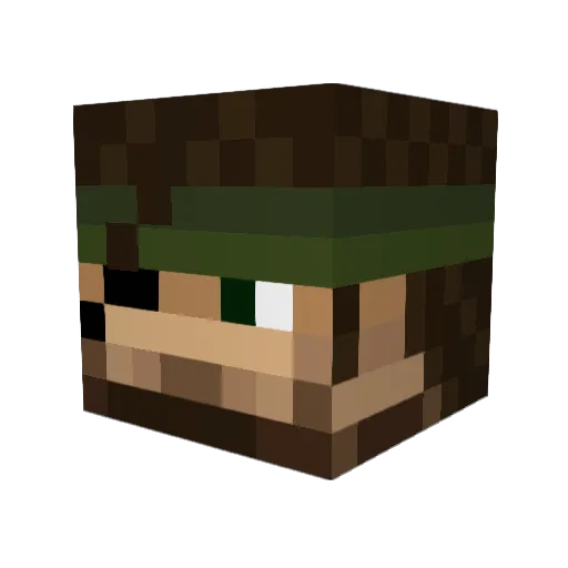 mac7322 Minecraft avatar head, 3D render