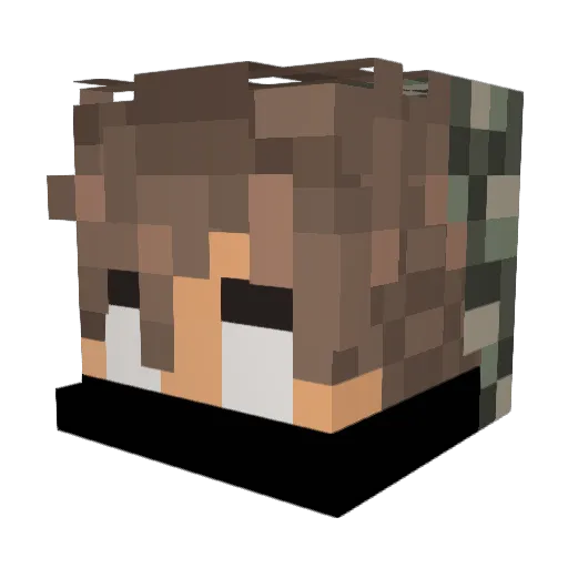 macV_9 Minecraft avatar head, 3D render