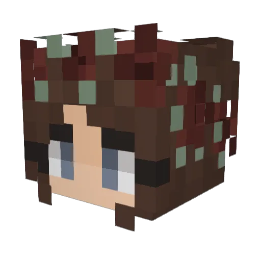 mac__attack Minecraft avatar head, 3D render