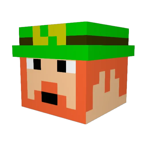 mac_bradaigh Minecraft avatar head, 3D render